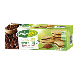 Biscuits coeur-cacao sans gluten BIO - VALPIBIO (225g) lppr 2.86€