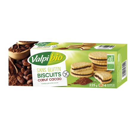 Gerblé Sans Gluten, Biscuit Cacaoté et Fourré au Goût Vanille