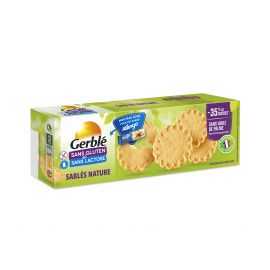 Biscuits sablés nature sans gluten - GERBLE (120g) cpam 1.46e