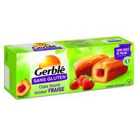 Petits cakes fourrés fraise sans gluten - GERBLE (210g) cpam 2.54e