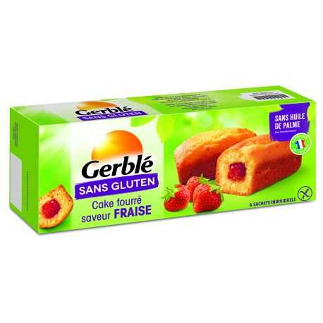 Petits cakes fourrés fraise sans gluten - GERBLE (210g) lppr 2.54€