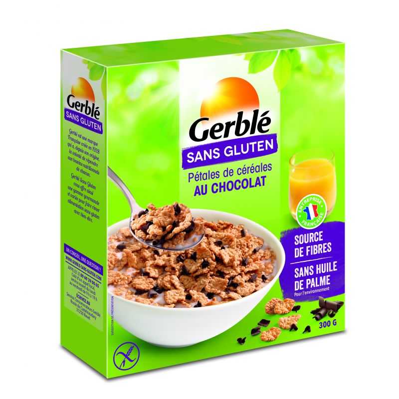 Petales cereales et copeaux cacao sans gluten GERBLE