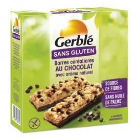 Barres céréales-cacao sans gluten X6 - GERBLE (132g) cpam 1,59e