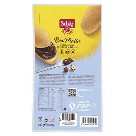 Pains briochés sans gluten X4 BON-MATIN - SCHAR (200g) lppr 0.96€