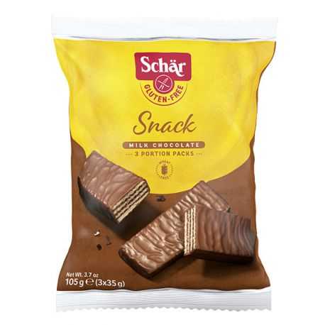 Gaufrettes cacao-noisette sans gluten X3 SNACK - SCHAR (105g) lppr 1.27€