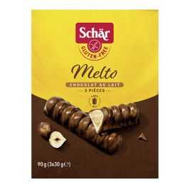 Biscuits crème-de-noisette et cacao sans gluten MELTO - SCHAR (90g) lppr 0.96€