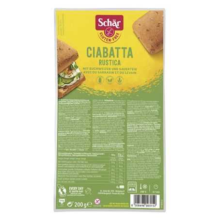 Ciabatta moelleux-céréales sans gluten X4 - SCHAR (200g) lppr 0.96€