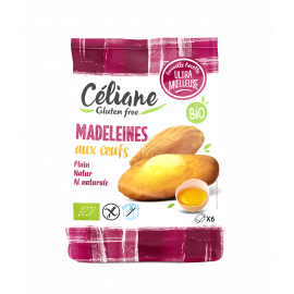 Madeleines aux oeufs sans gluten BIO X6 - CELIANE (180g) cpam 2.23e