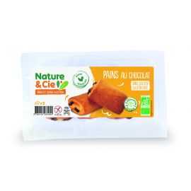 Pains au chocolat sans gluten X3 BIO - NATURE-et-CIE (180g) lppr 2.23€ Pains au chocolat sans gluten X3 BIO - NATURE-et-CIE (180g) lppr 2.23€
