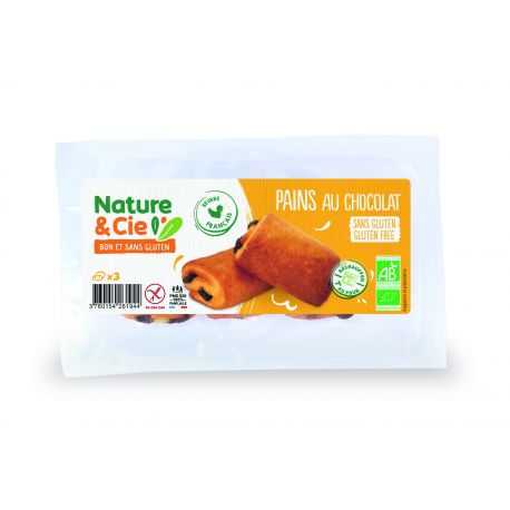 Pains au chocolat sans gluten X3 BIO - NATURE-et-CIE (180g) lppr 2.23€