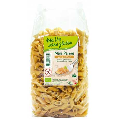 Mini-penne riz-complet sans gluten BIO - MA-VIE-SG (500g) lppr 2.80€