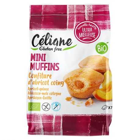 Mini-muffins abricot-coing sans gluten BIO – CELIANE (200g) lppr 2.54€