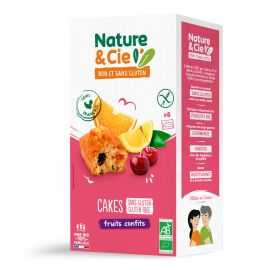 Cakes fruits confits sans gluten BIO - NATURE-et-CIE (180g) cpam 2.23e