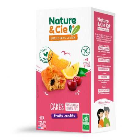 Cakes fruits confits sans gluten BIO - NATURE-et-CIE (180g) lppr 2.23€