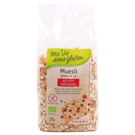 Muesli avoine 4-fruits-rouges sans gluten BIO - MA-VIE-SG (375g)