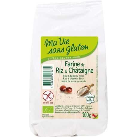 Farine riz-châtaigne sans gluten BIO - MA-VIE-SG (500g)