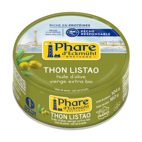 Thon listao huile d'olive BIO - ECKMUHL (160g)