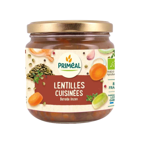 Lentilles cuisinées BIO - PRIMEAL (400g)