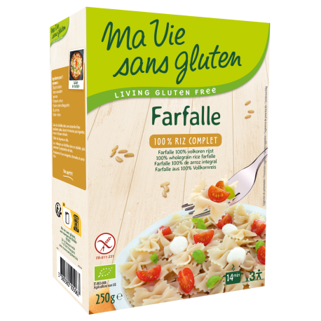 Farfalle riz-complet sans gluten BIO - MA-VIE-SG (250g) lppr 1.40€