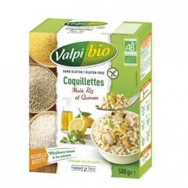 VALPIBIO - Coquillettes Maïs-riz-quinoa BIO (500 g) lppr 2.80e