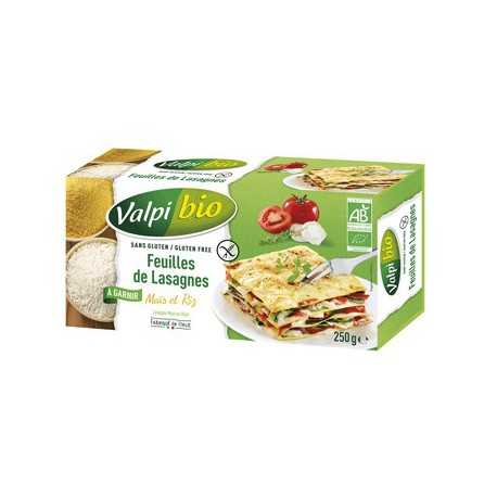 VALPIBIO -Feuilles de Lasagnes Maïs riz Bio (250 g) LPPR 1,40e