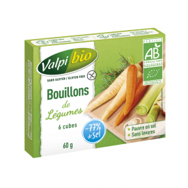 Cubes de bouillon de légume sans gluten X6 BIO - VALPIBIO (60g)